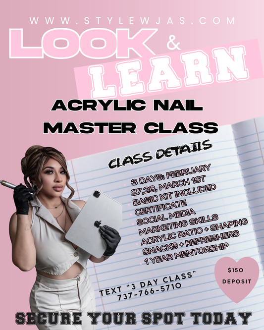 3 DAY SOLD OUT ACRYLIC CLASS