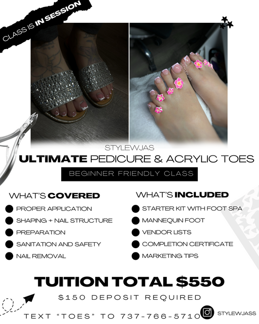 NEW Pedicure & Acrylic Toes Class